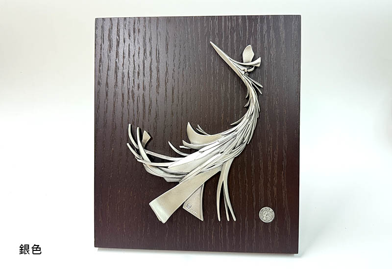 鳳凰來儀瓷版畫-銀色